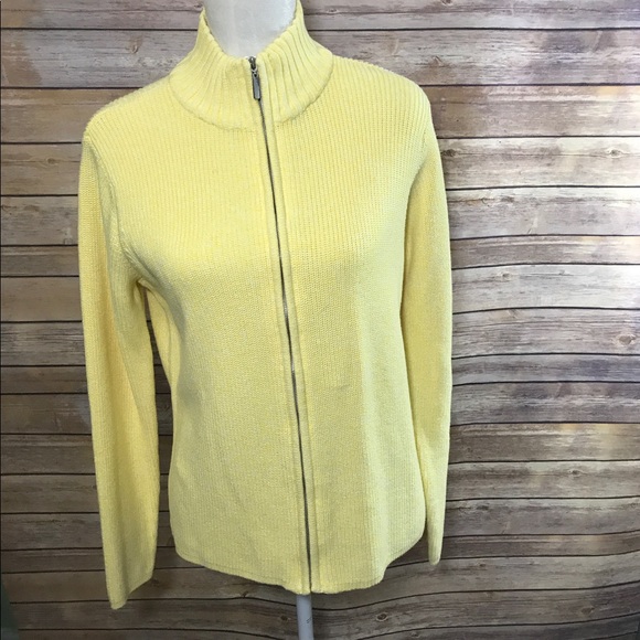 Yellow Zip Up Sweater - Picture 3 of 8